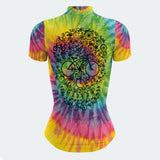 Women's Tie Dye Skull Regular Fit Cycling Jersey