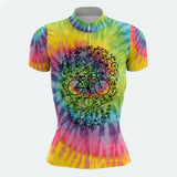 Women's Tie Dye Skull Regular Fit Cycling Jersey