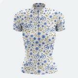 Women's Bicycle Cornflowers Regular Fit Cycling Jersey