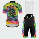 Men's Old Man On Bike Tie Dye Regular Fit Cycling Kit