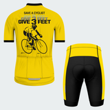Men's Save A Cyclist Traffic Sign Regular Fit Cycling Kit