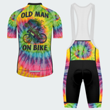 Men's Old Man On Bike Tie Dye Regular Fit Cycling Kit