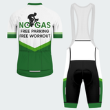 Men's No Gas Free Parking Free Workout Regular Fit Cycling Kit
