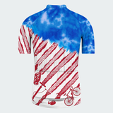 Men's Tie Dye Patriotic American Flag Regular Fit Cycling Kit