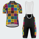 Men's Pop Art Bike Grid Regular Fit Cycling Kit