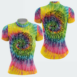 Women's Tie Dye Skull Regular Fit Cycling Jersey