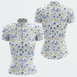 Women's Bicycle Cornflowers Regular Fit Cycling Jersey