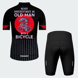 Men's Never Underestimate An Old Man With A Bicycle Regular Fit Cycling Kit