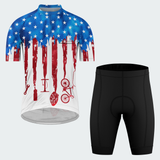 Men's Tie Dye American Flag Regular Fit Cycling Kit