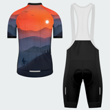 Men's Watercolor Sunset Regular Fit Cycling Kit