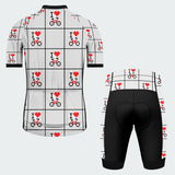 Men's Pixel Art Love Ride Regular Fit Cycling Kit
