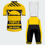 Men's Turtle On Road Funny Traffic Sign Regular Fit Cycling Kit