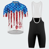 Men's Tie Dye American Flag Regular Fit Cycling Kit