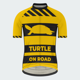 Men's Turtle On Road Funny Traffic Sign Regular Fit Cycling Kit