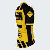 Men's Yield To Bikes Traffic Sign Regular Fit Cycling Kit