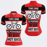 Women's Powered By Ass Regular Fit Cycling Jersey