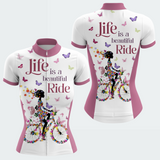 Women's Life Is A Beautiful Ride Regular Fit Cycling Jersey