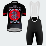 Men's Never Underestimate An Old Man With A Bicycle Regular Fit Cycling Kit