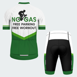 Men's No Gas Free Parking Free Workout Regular Fit Cycling Kit