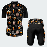 Men's Beer Lover Funny Face Regular Fit Cycling Kit