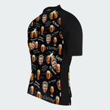 Men's Beer Lover Funny Face Regular Fit Cycling Kit