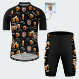 Men's Beer Lover Funny Face Regular Fit Cycling Kit