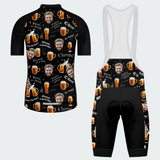 Men's Beer Lover Funny Face Regular Fit Cycling Kit