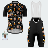 Men's Beer Lover Funny Face Regular Fit Cycling Kit