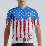 Men's Tie Dye American Flag Regular Fit Cycling Kit