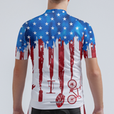 Men's Tie Dye American Flag Regular Fit Cycling Kit