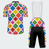Men's Pixel Art Patchwork Regular Fit Cycling Kit