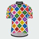 Men's Pixel Art Patchwork Regular Fit Cycling Kit