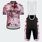 Men's Tie Dye Blood Splash Regular Fit Cycling Kit