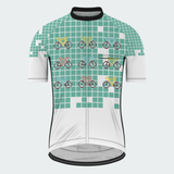Men's Pixel Art Ride Grid Regular Fit Cycling Kit