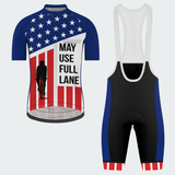 Men's Use Full Lane Traffic Sign Regular Fit Cycling Kit