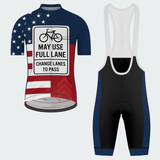 Men's May Use Full Lane Traffic Sign Regular Fit Cycling Kit