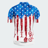 Men's Tie Dye American Flag Regular Fit Cycling Kit
