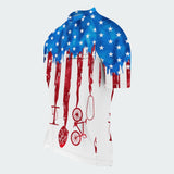 Men's Tie Dye American Flag Regular Fit Cycling Kit