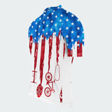 Men's Tie Dye American Flag Regular Fit Cycling Kit