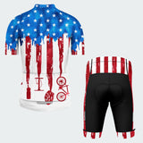 Men's Tie Dye American Flag Regular Fit Cycling Kit