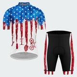 Men's Tie Dye American Flag Regular Fit Cycling Kit