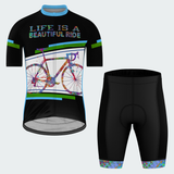 Men's Watercolor Beautiful Ride Regular Fit Cycling kit