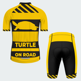 Men's Turtle On Road Funny Traffic Sign Regular Fit Cycling Kit