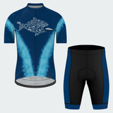Men's Tie Dye Bicycle Fish Eats The Car Regular Fit Cycling Kit