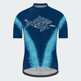 Men's Tie Dye Bicycle Fish Eats The Car Regular Fit Cycling Kit