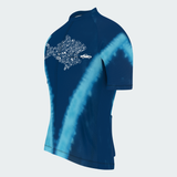 Men's Tie Dye Bicycle Fish Eats The Car Regular Fit Cycling Kit