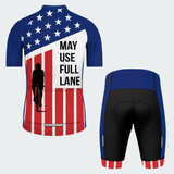 Men's Use Full Lane Traffic Sign Regular Fit Cycling Kit
