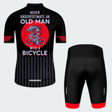 Men's Never Underestimate An Old Man With A Bicycle Regular Fit Cycling Kit
