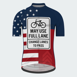 Men's May Use Full Lane Traffic Sign Regular Fit Cycling Kit