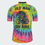 Men's Old Man On Bike Tie Dye Regular Fit Cycling Kit